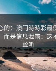 说句扎心的：澳门時時彩最伤人的不是输赢，而是信息泄露：这不是危言耸听