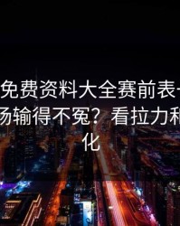 49图库免费资料大全赛前表一对照，快船这场输得不冤？看拉力和节奏变化
