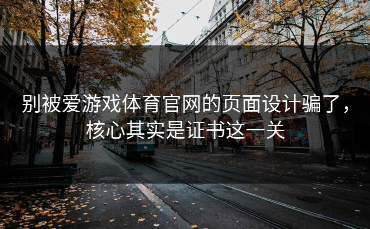 别被爱游戏体育官网的页面设计骗了，核心其实是证书这一关
